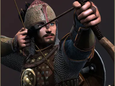 Adam Archer Playable Character Low-poly 3D model