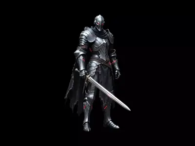Medieval Dark Warrior 3D model