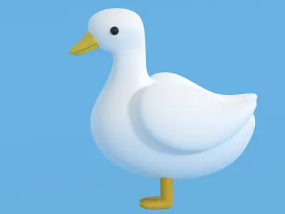 Cartoon Duck 3D model purchase