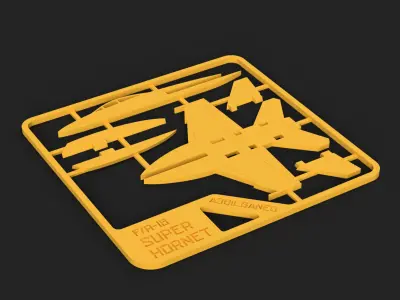 F-18 Super Hornet kit card Free 3D print model