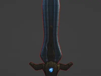 Stylized Fantasy Sword Free low-poly 3D model