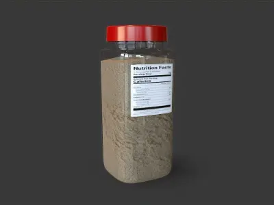 Wheat Flour Container A01 Low-poly 3D model