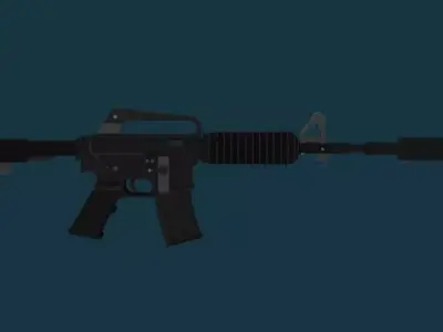 M4A1 Carbine Low-poly 3D model