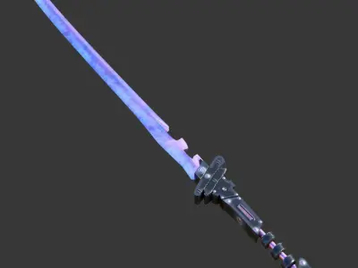 Sci fi sword 3d model Low-poly 3D model