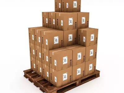 3D Warehouse Box Model 6 Low-poly 3D model