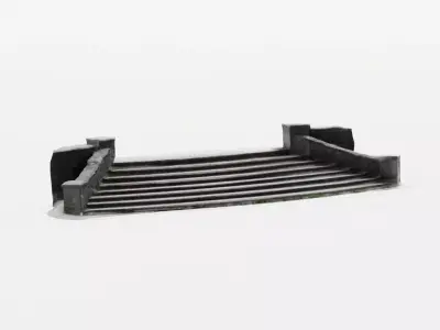 Steps - low-poly Photo-Scan Low-poly 3D model