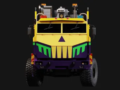 Fire Truck Low-poly 3D model by Garage-B14