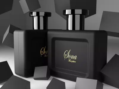 Perfume bottle with water 3D model