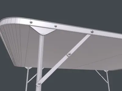 3D Military metal table model Free low-poly 3D model