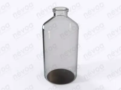 Glass vial - ISO 8362-1 - ISO 8362-1-100R - vial - 100 ml 3D model