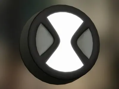 Plumbers Badge  Omnitrix badge from Ben 10 Free low-poly 3D model