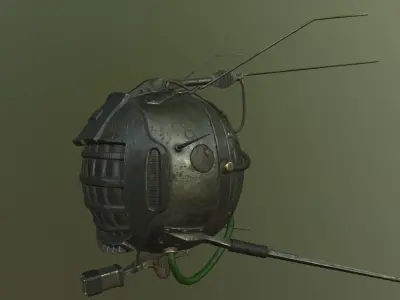 FALLOUT EYE DROID BOT PBR Low-poly 3D model