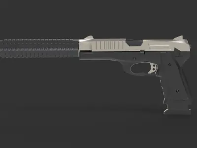 Pistol Gun weapon of handgun 3D model