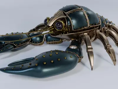 Steampunk Robot Lobster 3D model