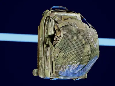 TYR Tactical Tuesday Huron Collapsible Direct Action V3 Low-poly 3D model