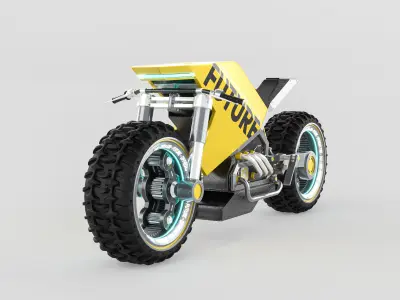 FUTURE BIKE Low-poly 3D model