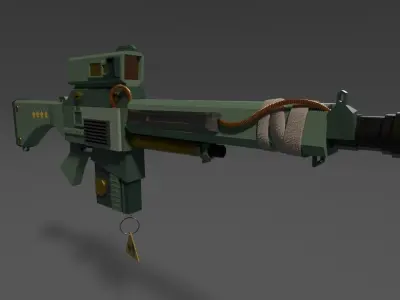 Stylized Gun Low-poly 3D model buy