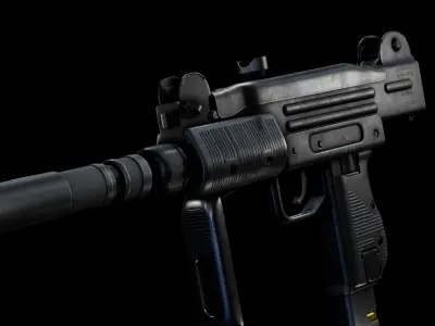 IMI Uzi SMG Low-poly 3D model