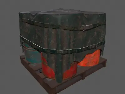 Military Material Low-poly 3D model order