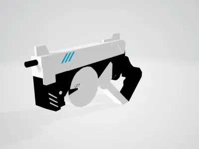 Sci-fi pistol Low-poly 3D model purchase