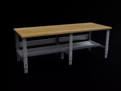Industrial table Free low-poly 3D model purchase
