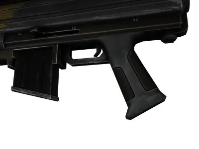 Assault Rifle Gun Rigged Low-poly 3D model