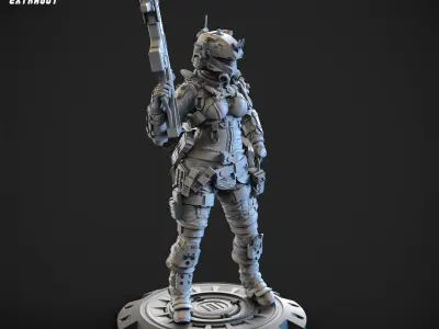 Throbbing Blade Female Pilot 100mm and 32mm 3D print model
