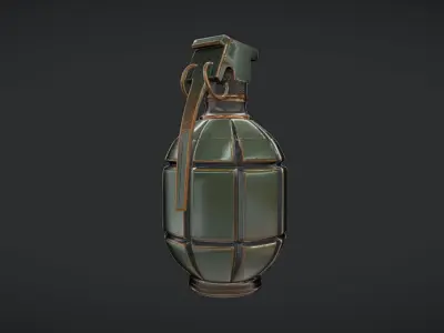 military hand grenade 2 3D model purchase
