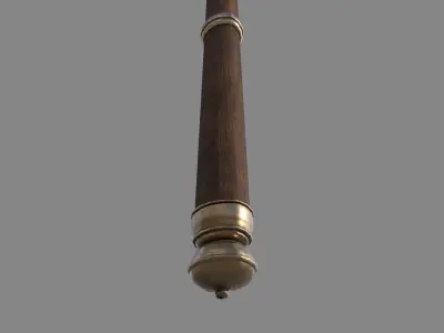 Medieval Axe Low-poly 3D model 9