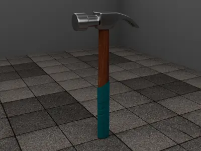 Hammer Low-poly 3D model 40