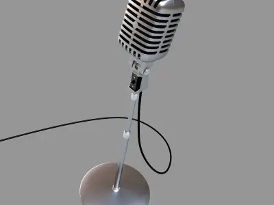 Microphone vintage 3D model
