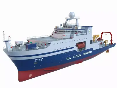 Scientific Research Ship 3D model