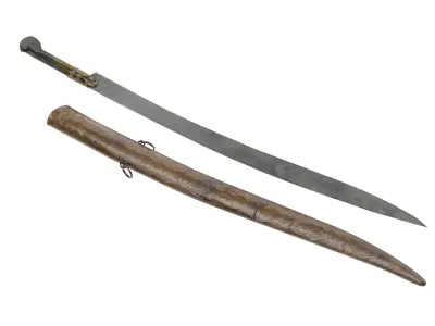 Yatagan Sword Low-poly 3D model purchase