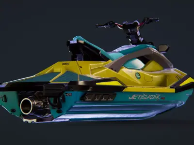 Jet Ski - JetBlazer Pro PWC Low poly Low-poly 3D model