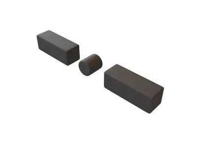 Morse Code K v1 001 Low-poly 3D model