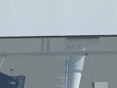 Billboard 1 empty on pole 3D model