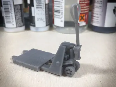 Pallet truck 1-35 scale diorama accessory 3D print model