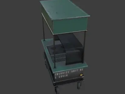 Food Mobile Stand Low-poly 3D model