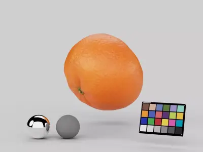 Mandarin Fruit 3D model