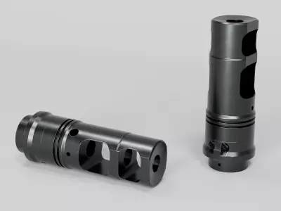 SFMB-338 SOCOM Muzzle Brake Suppressor Adapter Low-poly 3D model