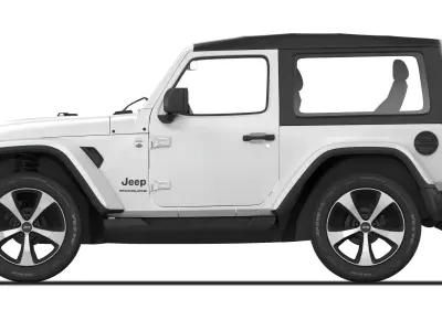 Jeep Wrangler 2 door 2018 3D model