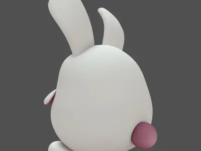 Plush Rabbit 3D model