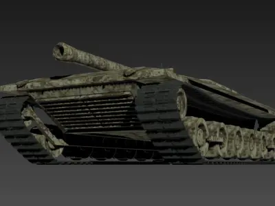 Tank 3D Model camouflaged 3D model