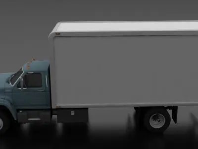 F-Series F-700 Box Truck 1995 Low-poly 3D model