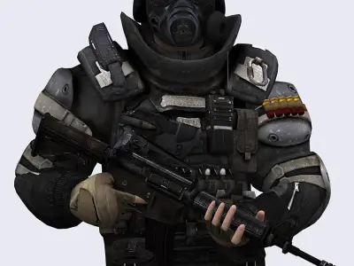 Merc rangers construction kit Low-poly 3D model