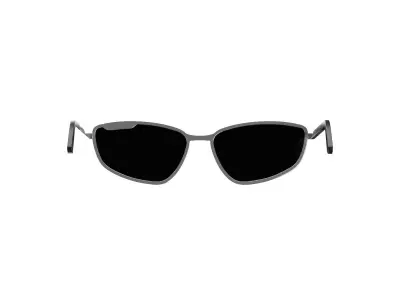 Metal Grey Sunglasses 3D model
