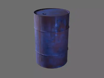 Old Rusty Metal Barrel - Game-Ready - Post-Apocalyptic Prop  PBR Low-poly 3D model