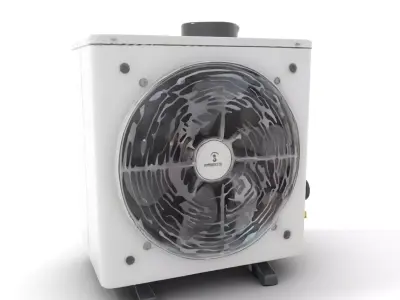 Industrial Air Conditioner Model Pack with Detailed Features Low-poly 3D model