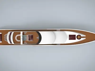 Yacht II Low-poly 3D model