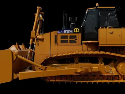 wheel Loader 3D model game ready Low-poly 3D model